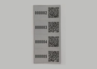 etichetta incisa laser QR code